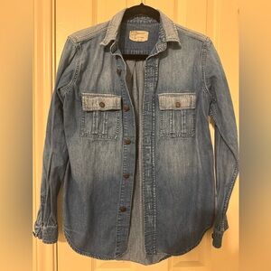 Blue Denim Button-Up Shirt